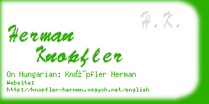 herman knopfler business card